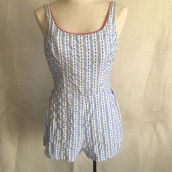 Vintage Other - Updated! July 4th gold!! VTG 40s 50s Cotton Romper